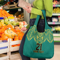 Jamaica Tribal Custom Football Grocery Bag Green Style