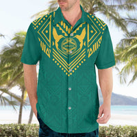 Jamaica Tribal Custom Football Hawaiian Shirt Green Style - Wonder Print Shop