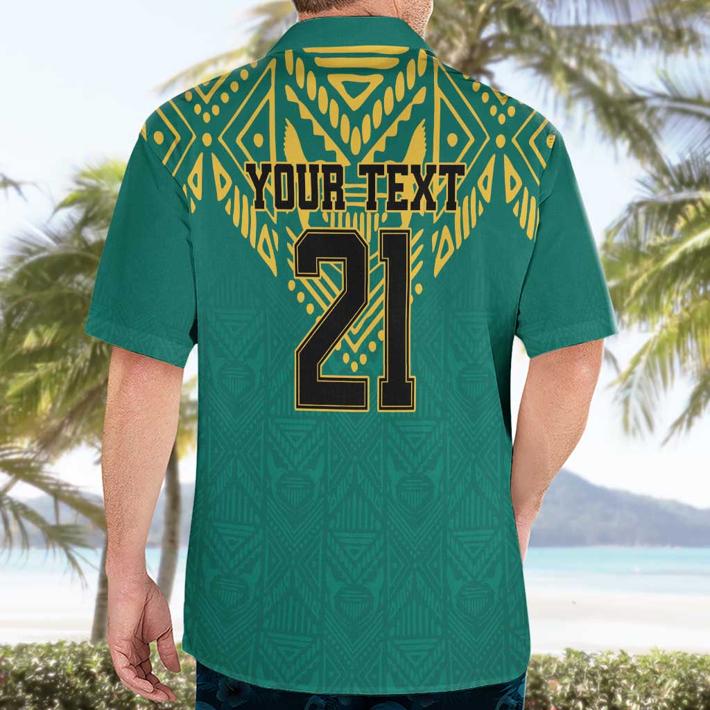 Jamaica Tribal Custom Football Hawaiian Shirt Green Style - Wonder Print Shop