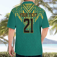 Jamaica Tribal Custom Football Hawaiian Shirt Green Style - Wonder Print Shop