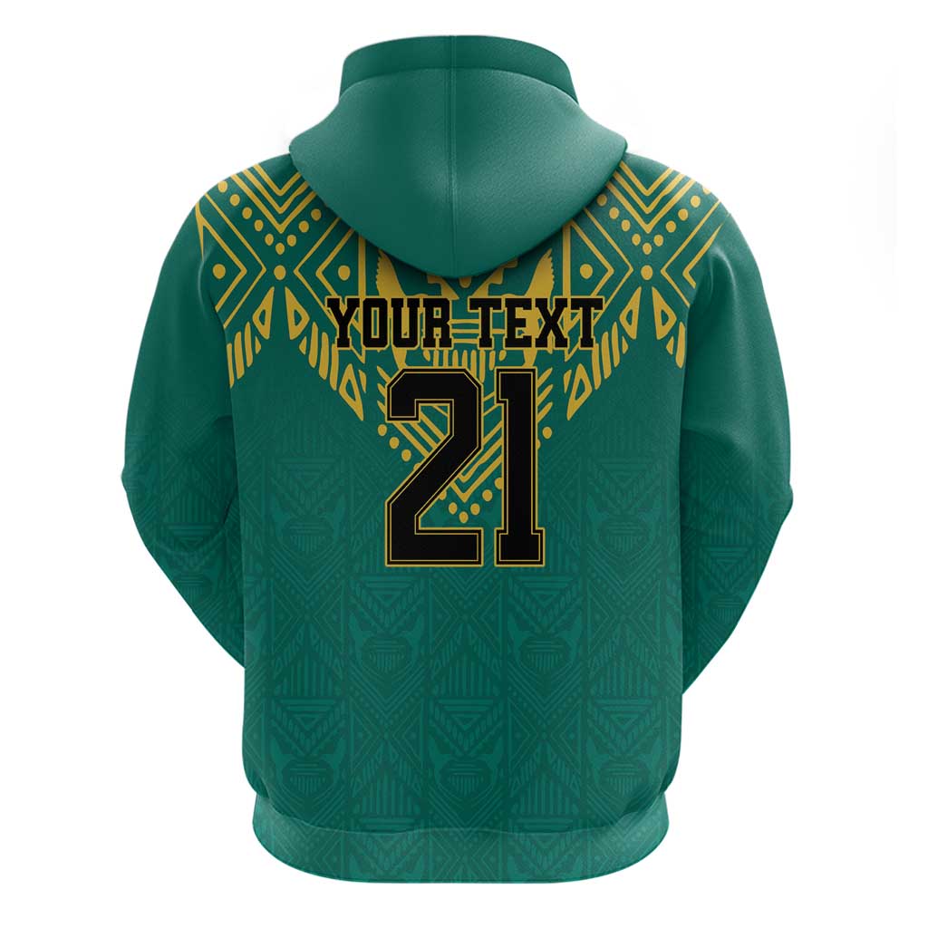 Jamaica Tribal Custom Football Hoodie Green Style - Wonder Print Shop
