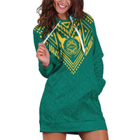 Jamaica Tribal Custom Football Hoodie Dress Green Style - Wonder Print Shop
