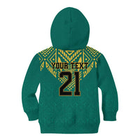 Jamaica Tribal Custom Football Kid Hoodie Green Style - Wonder Print Shop