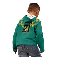 Jamaica Tribal Custom Football Kid Hoodie Green Style - Wonder Print Shop