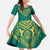 Jamaica Tribal Custom Football Kid Short Sleeve Dress Green Style - Wonder Print Shop