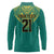 Jamaica Tribal Custom Football Long Sleeve Polo Shirt Green Style - Wonder Print Shop