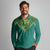 Jamaica Tribal Custom Football Long Sleeve Polo Shirt Green Style - Wonder Print Shop