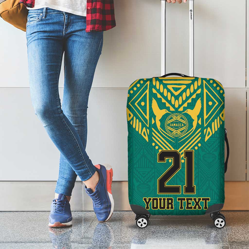 Jamaica Tribal Custom Football Luggage Cover Green Style - Wonder Print Shop