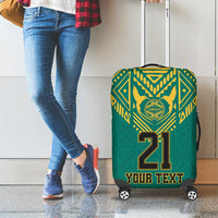 Jamaica Tribal Custom Football Luggage Cover Green Style - Wonder Print Shop