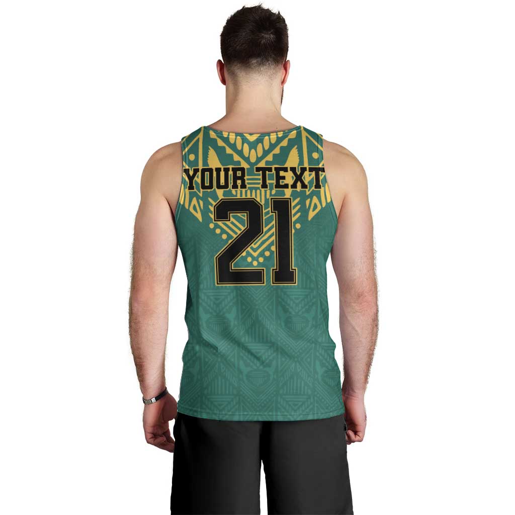 Jamaica Tribal Custom Football Men Tank Top Green Style - Wonder Print Shop