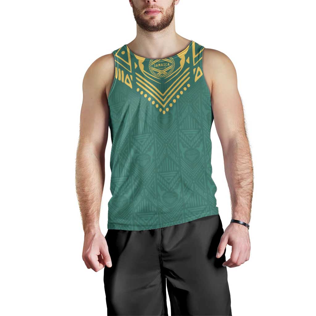 Jamaica Tribal Custom Football Men Tank Top Green Style - Wonder Print Shop