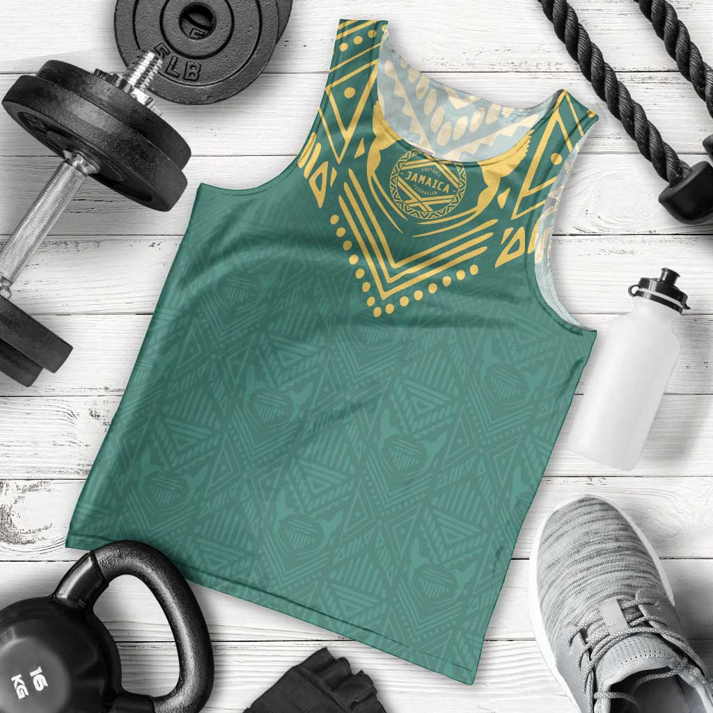Jamaica Tribal Custom Football Men Tank Top Green Style - Wonder Print Shop