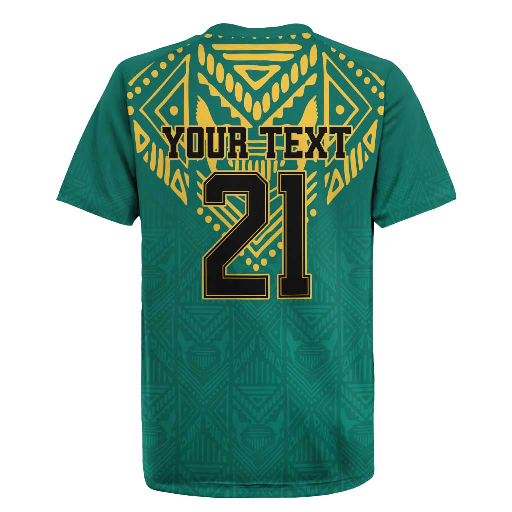 Jamaica Tribal Custom Football Rugby Jersey Green Style - Wonder Print Shop