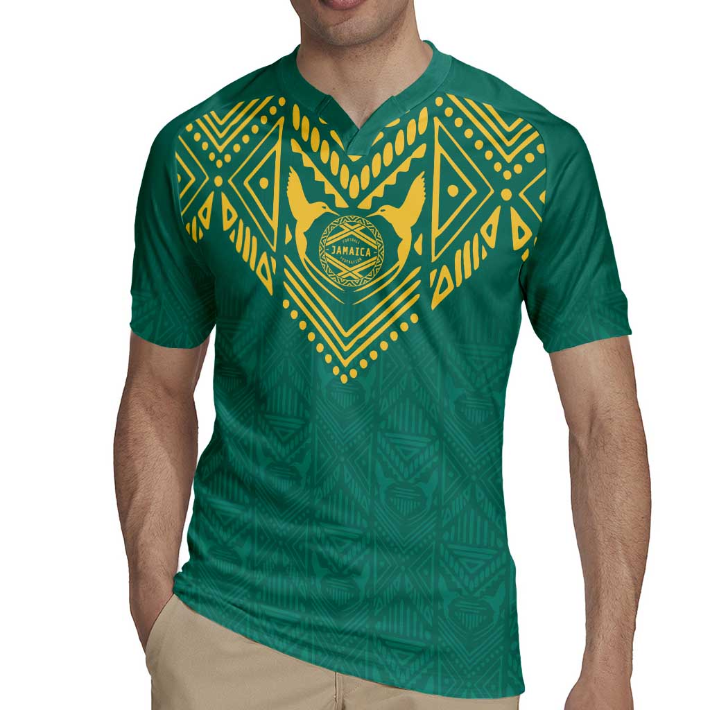 Jamaica Tribal Custom Football Rugby Jersey Green Style - Wonder Print Shop