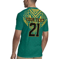 Jamaica Tribal Custom Football Rugby Jersey Green Style - Wonder Print Shop