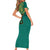 Jamaica Tribal Custom Football Short Sleeve Bodycon Dress Green Style - Wonder Print Shop