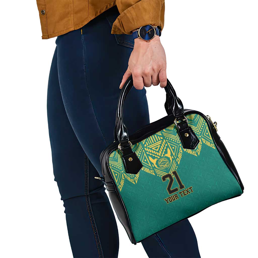 Jamaica Tribal Custom Football Shoulder Handbag Green Style