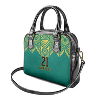 Jamaica Tribal Custom Football Shoulder Handbag Green Style