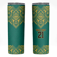 Jamaica Tribal Custom Football Skinny Tumbler Green Style - Wonder Print Shop