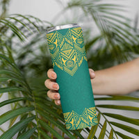 Jamaica Tribal Custom Football Skinny Tumbler Green Style - Wonder Print Shop