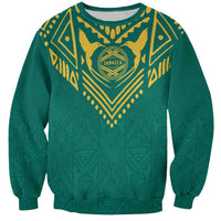 Jamaica Tribal Custom Football Sweatshirt Green Style - Wonder Print Shop