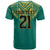 Jamaica Tribal Custom Football T Shirt Green Style - Wonder Print Shop