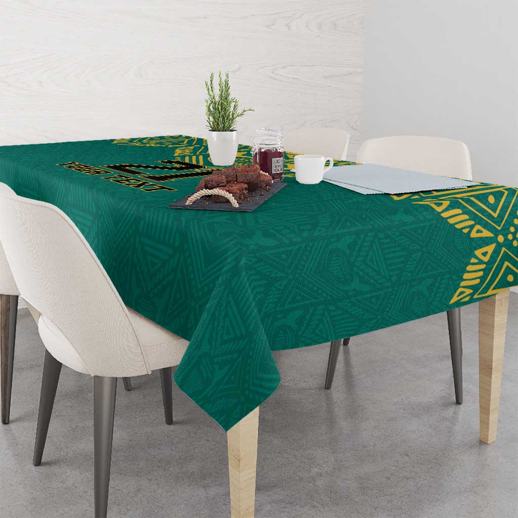Jamaica Tribal Custom Football Tablecloth Green Style - Wonder Print Shop