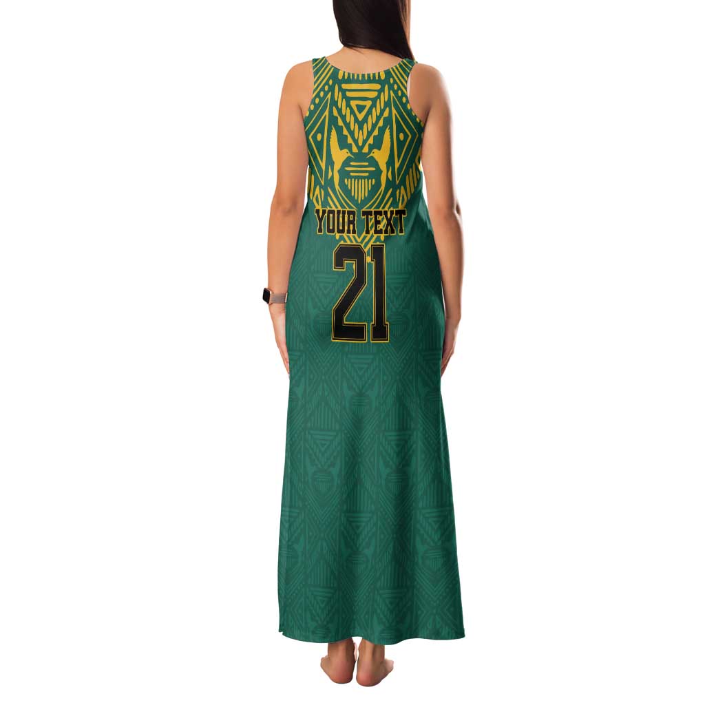 Jamaica Tribal Custom Football Tank Maxi Dress Green Style - Wonder Print Shop