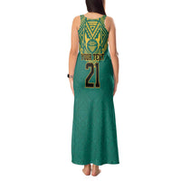 Jamaica Tribal Custom Football Tank Maxi Dress Green Style - Wonder Print Shop
