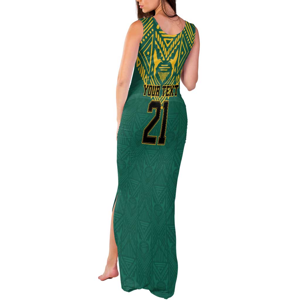 Jamaica Tribal Custom Football Tank Maxi Dress Green Style - Wonder Print Shop