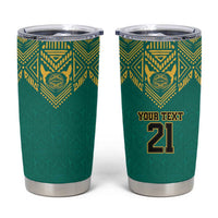 Jamaica Tribal Custom Football Tumbler Cup Green Style - Wonder Print Shop