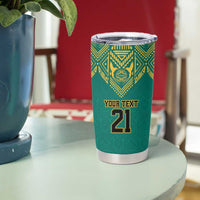 Jamaica Tribal Custom Football Tumbler Cup Green Style - Wonder Print Shop