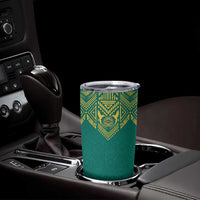 Jamaica Tribal Custom Football Tumbler Cup Green Style - Wonder Print Shop