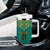 Jamaica Tribal Custom Football Tumbler With Handle Green Style - Wonder Print Shop