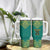 Jamaica Tribal Custom Football Tumbler With Handle Green Style - Wonder Print Shop