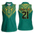 Jamaica Tribal Custom Football Women Sleeveless Polo Shirt Green Style - Wonder Print Shop