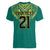 Jamaica Tribal Custom Football Women V-Neck T-Shirt Green Style - Wonder Print Shop