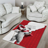 Hands Off Greenland Area Rug Poland Bear with Flag