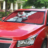 Hands Off Greenland Auto Sun Shade Poland Bear with Flag