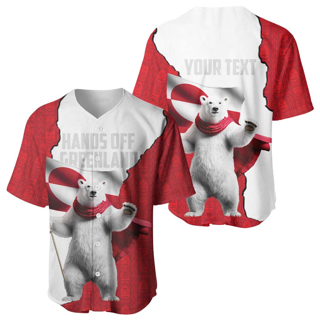 Hands Off Greenland Personalized Baseball Jersey Poland Bear with Flag