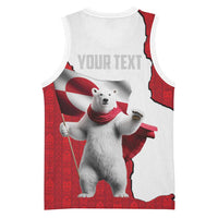 Hands Off Greenland Personalized Basketball Jersey Poland Bear with Flag
