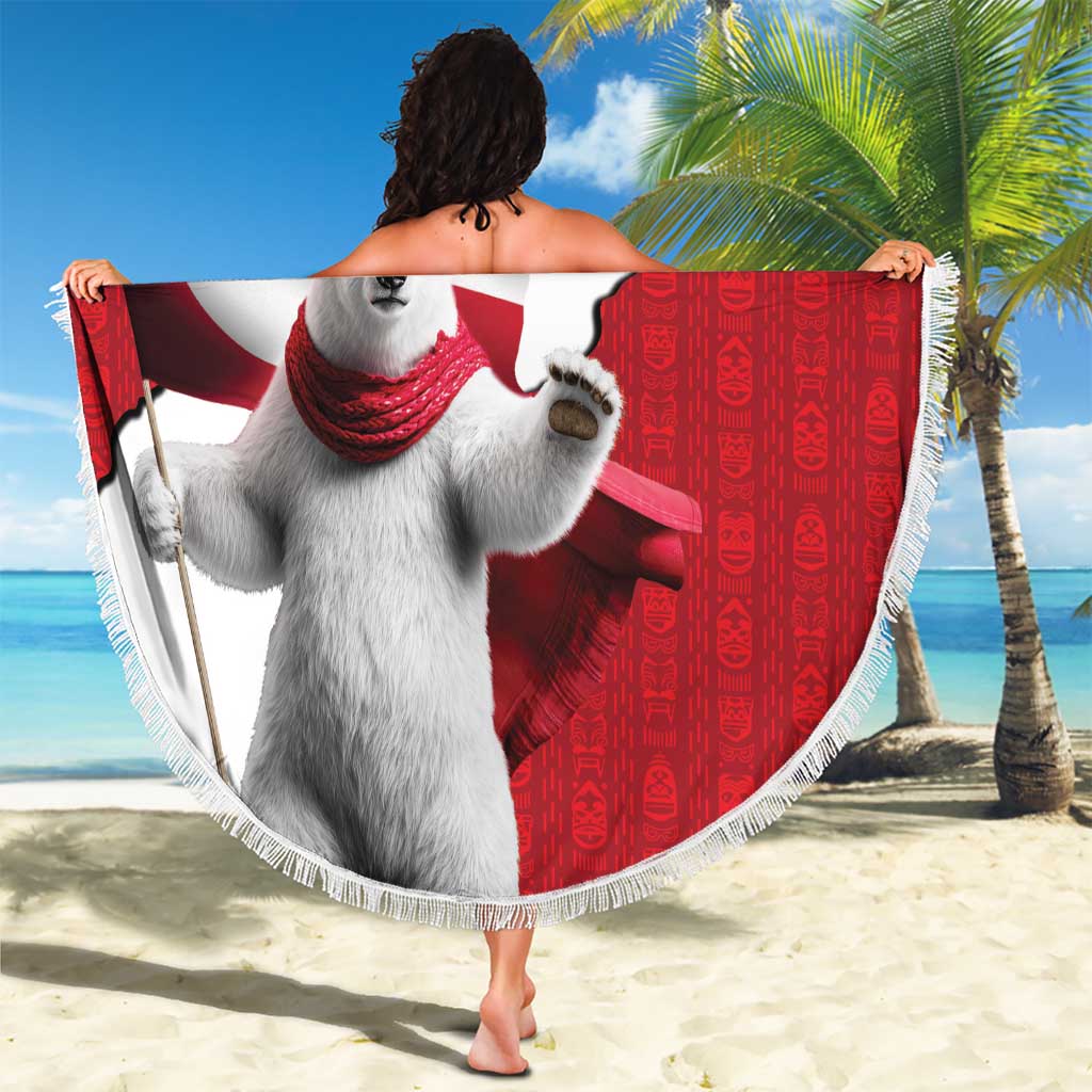 Hands Off Greenland Beach Blanket Poland Bear with Flag