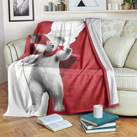 Hands Off Greenland Blanket Poland Bear with Flag