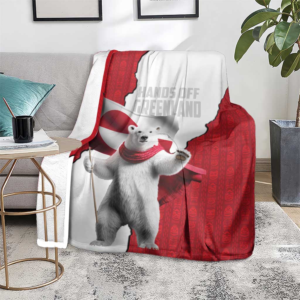 Hands Off Greenland Blanket Poland Bear with Flag