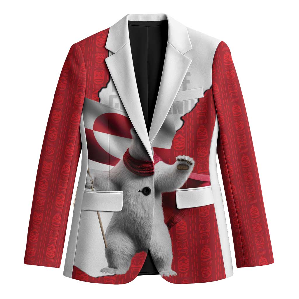 Hands Off Greenland Personalized Blazer Poland Bear with Flag