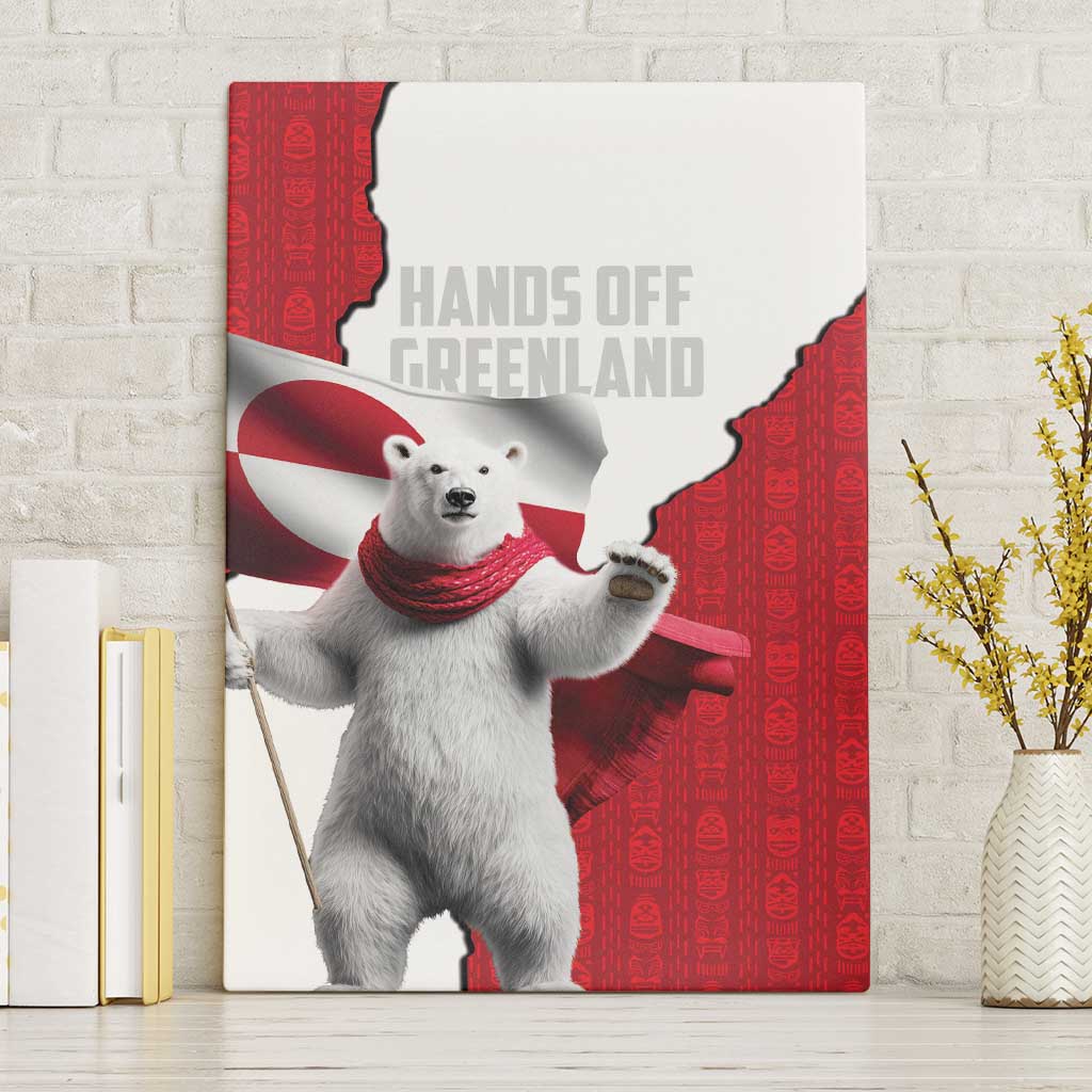 Hands Off Greenland Canvas Wall Art Poland Bear with Flag