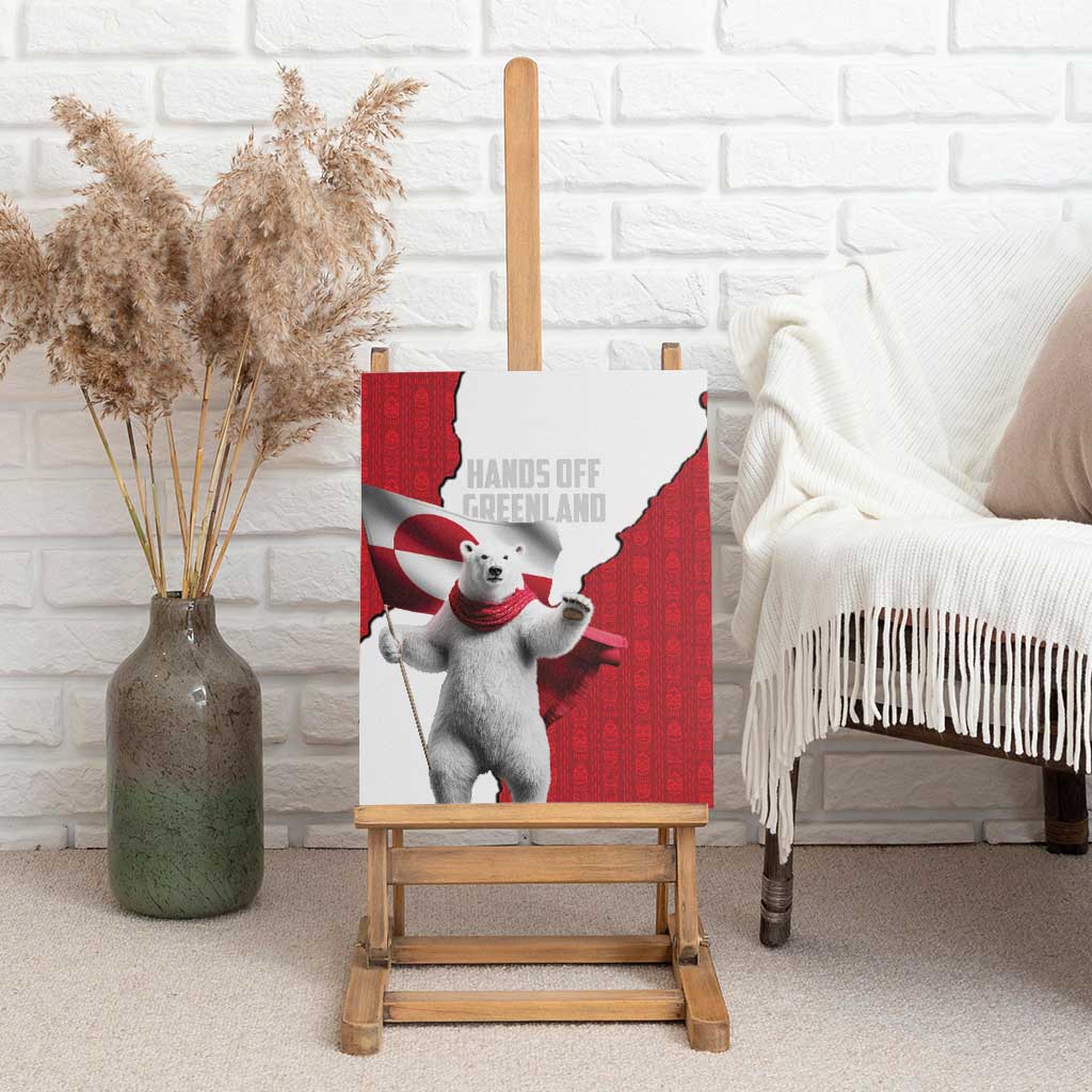 Hands Off Greenland Canvas Wall Art Poland Bear with Flag