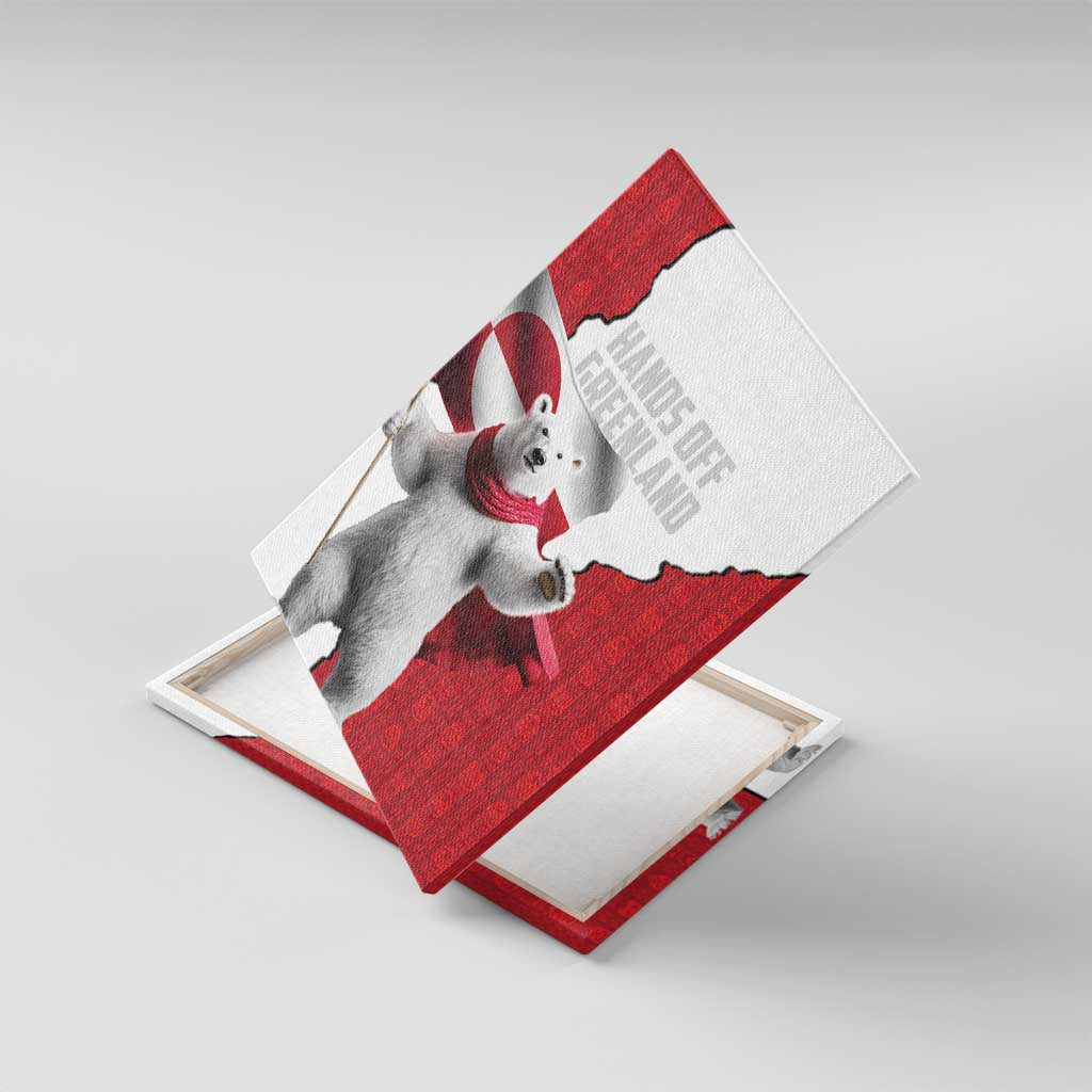 Hands Off Greenland Canvas Wall Art Poland Bear with Flag