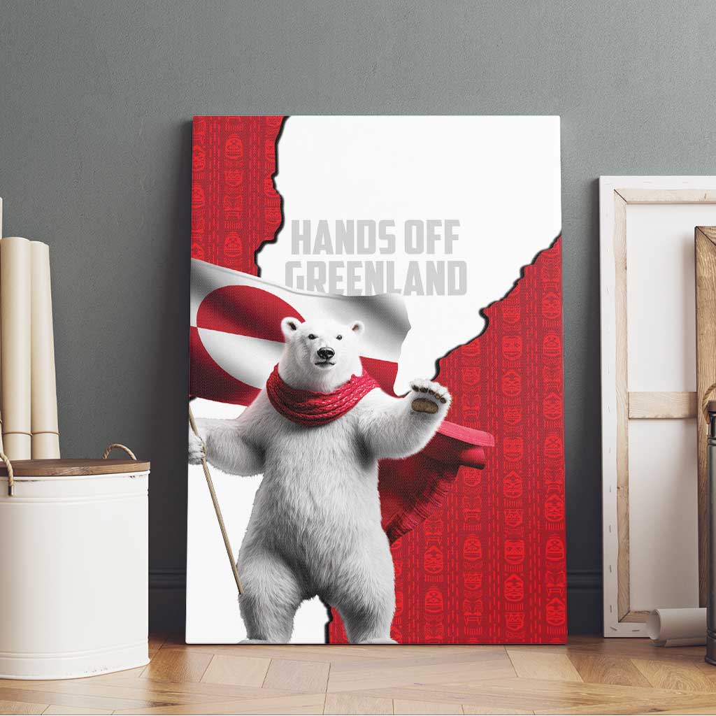 Hands Off Greenland Canvas Wall Art Poland Bear with Flag