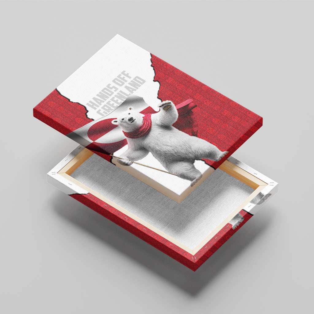 Hands Off Greenland Canvas Wall Art Poland Bear with Flag